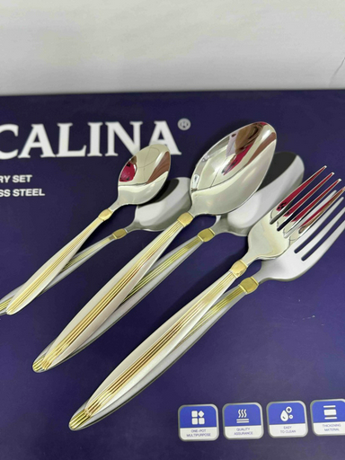 Набор столовых приборов Vicalina 36 шт, золотистый, серебристый 342/18/10