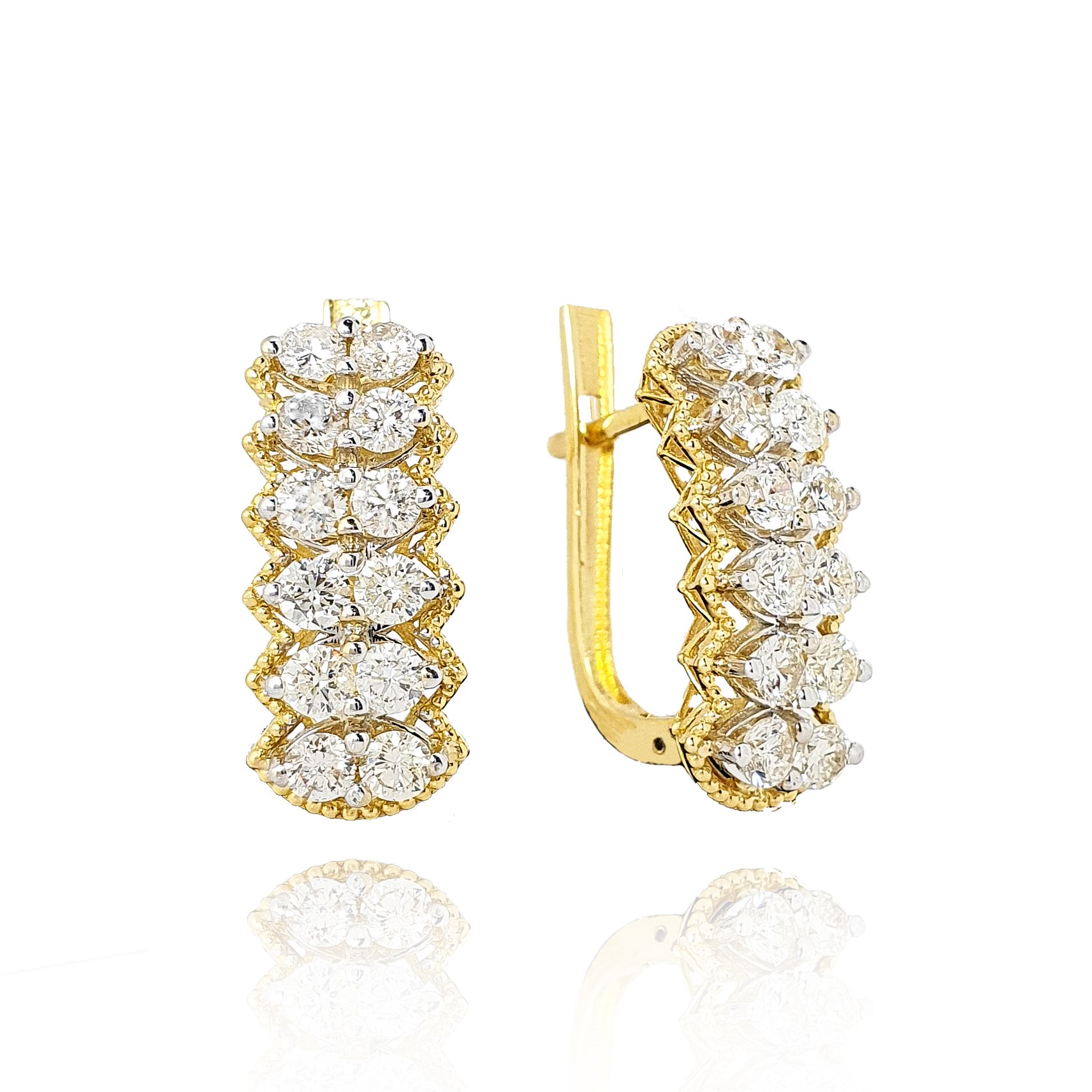 Серьги Goldos Premium SDE2303 6,9гр 2,57ct. купить,NaN