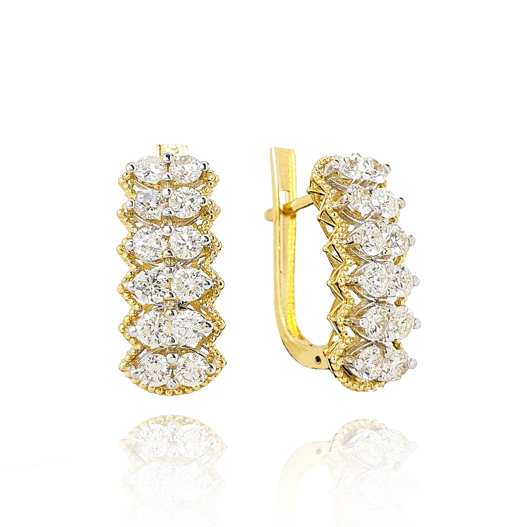 Серьги Goldos Premium SDE2303 6,9гр 2,57ct. купить,NaN