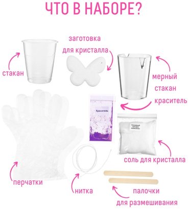 Фигурный кристалл Bumbaram Бабочка, синий
