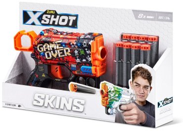 Бластер X-Shot Menace-Game Over с 8 стрелами 36515/E, мультиколор купить,NaN