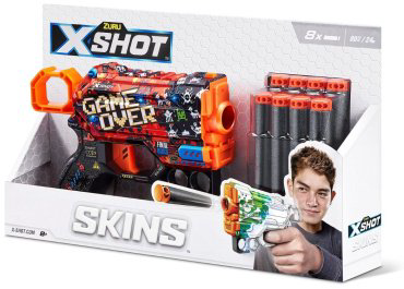 Бластер X-Shot Menace-Game Over с 8 стрелами 36515/E, мультиколор купить,NaN