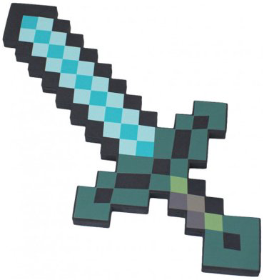 Minecraft Аква пиксельный меч