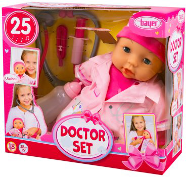 Пупс Bayer Dolls Доктор 93878AA, 38 см купить,NaN