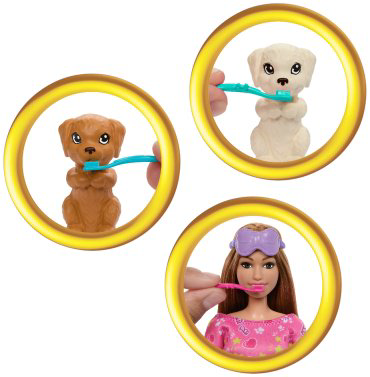 Кукла-модель Barbie Family. Пижамная вечеринка HXN010, 22 см купить,NaN