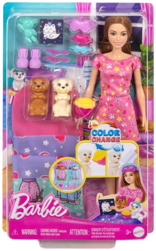 Кукла-модель Barbie Family. Пижамная вечеринка HXN010, 22 см