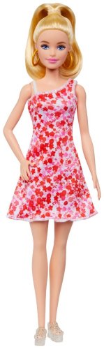 Кукла-модель Barbie Fashionistas. Барби в красном цветочном платье HJT020, 29 см