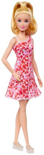 Кукла-модель Barbie Fashionistas. Барби в красном цветочном платье HJT020, 29 см