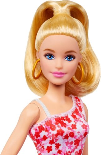 Кукла-модель Barbie Fashionistas. Барби в красном цветочном платье HJT020, 29 см