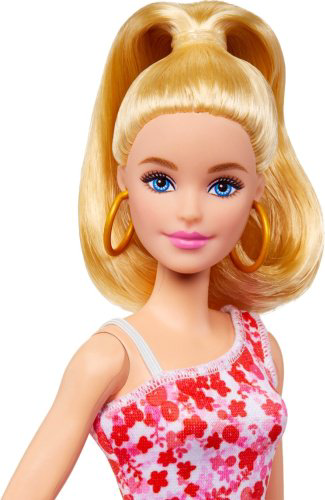 Кукла-модель Barbie Fashionistas. Барби в красном цветочном платье HJT020, 29 см купить,NaN