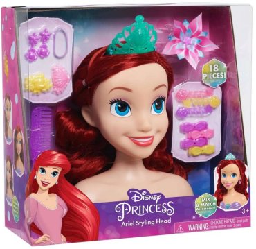 Кукла-модель Disney Disney Princess. Манекен для причесок Ариэль 87616F, 20 см