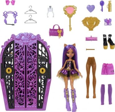Кукла-модель Monster High Mysteries Clawdeen Wolf ST239487, 32.4 см аксессуары в комплекте купить,NaN