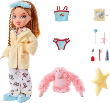 Кукла-модель Bratz Meygan slumber-party-meygan-fashion-doll, 28 см аксессуары в комплекте