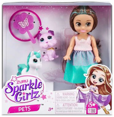 Кукла-модель Sparkle Girlz Принцесса с блестящим животным 100522/1, 12 см купить,NaN