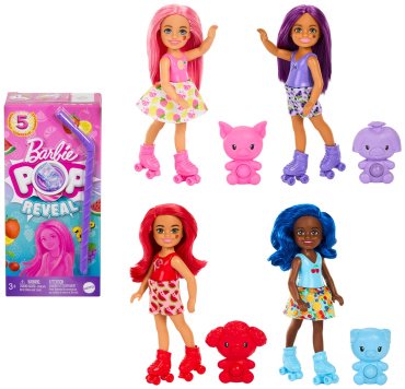 Кукла-сюрприз Barbie Chelsea Fruit HRK580, 8 см