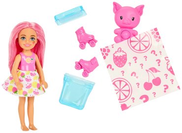Кукла-сюрприз Barbie Chelsea Fruit HRK580, 8 см