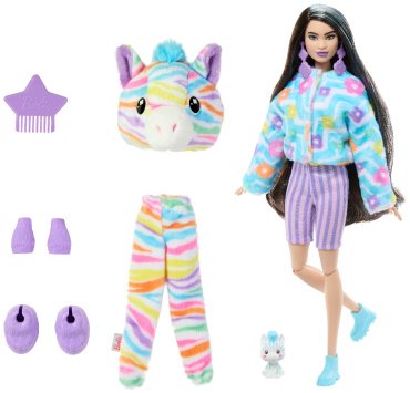 Кукла-модель Barbie Cutie Reveal. Зебра HRK390, 29 см