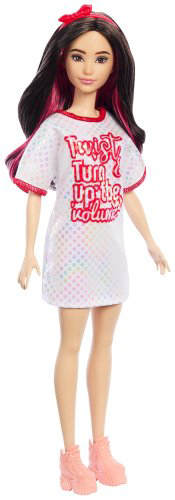 Barbie Fashionistas. Барби в сетчатом платье HRH120, 29 см купить,NaN