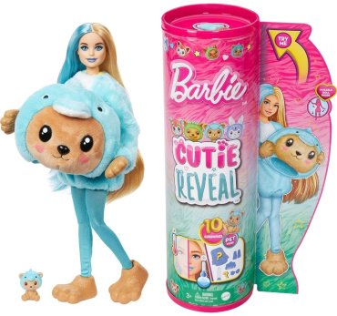 Кукла-сюрприз Mattel Barbie HRK25, 29 см шарнирные руки и ноги, аксессуары в комплекте, руки и ноги подвижные, шарнирные руки
