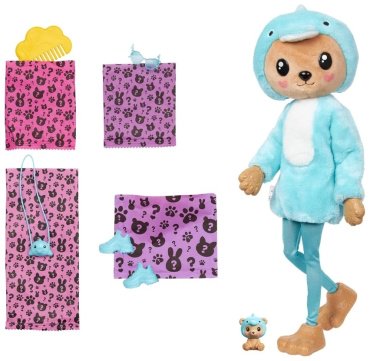 Кукла-сюрприз Mattel Barbie HRK25, 29 см шарнирные руки и ноги, аксессуары в комплекте, руки и ноги подвижные, шарнирные руки