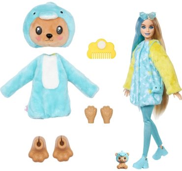 Кукла-сюрприз Mattel Barbie HRK25, 29 см шарнирные руки и ноги, аксессуары в комплекте, руки и ноги подвижные, шарнирные руки