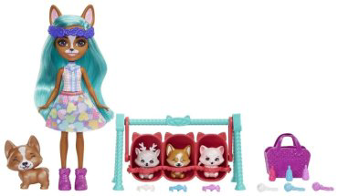 Кукла-модель Enchantimals Маленькие друзья Корги Криции HLK86, 16 см купить,NaN