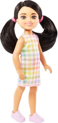 Кукла-модель BARBIE КУКЛА ЧЕЛСИ В КЛЕТЧАТОМ ПЛАТЬЕ DWJ33/HKD91, 14 см
