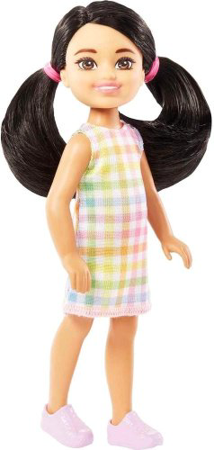 Кукла-модель BARBIE КУКЛА ЧЕЛСИ В КЛЕТЧАТОМ ПЛАТЬЕ DWJ33/HKD91, 14 см