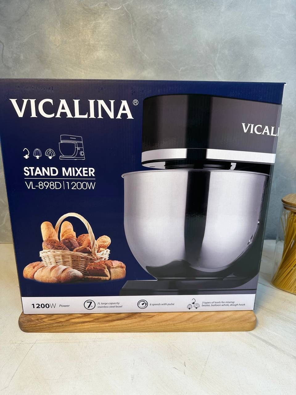 Тестомес Vicalina VL-898D серебристый
