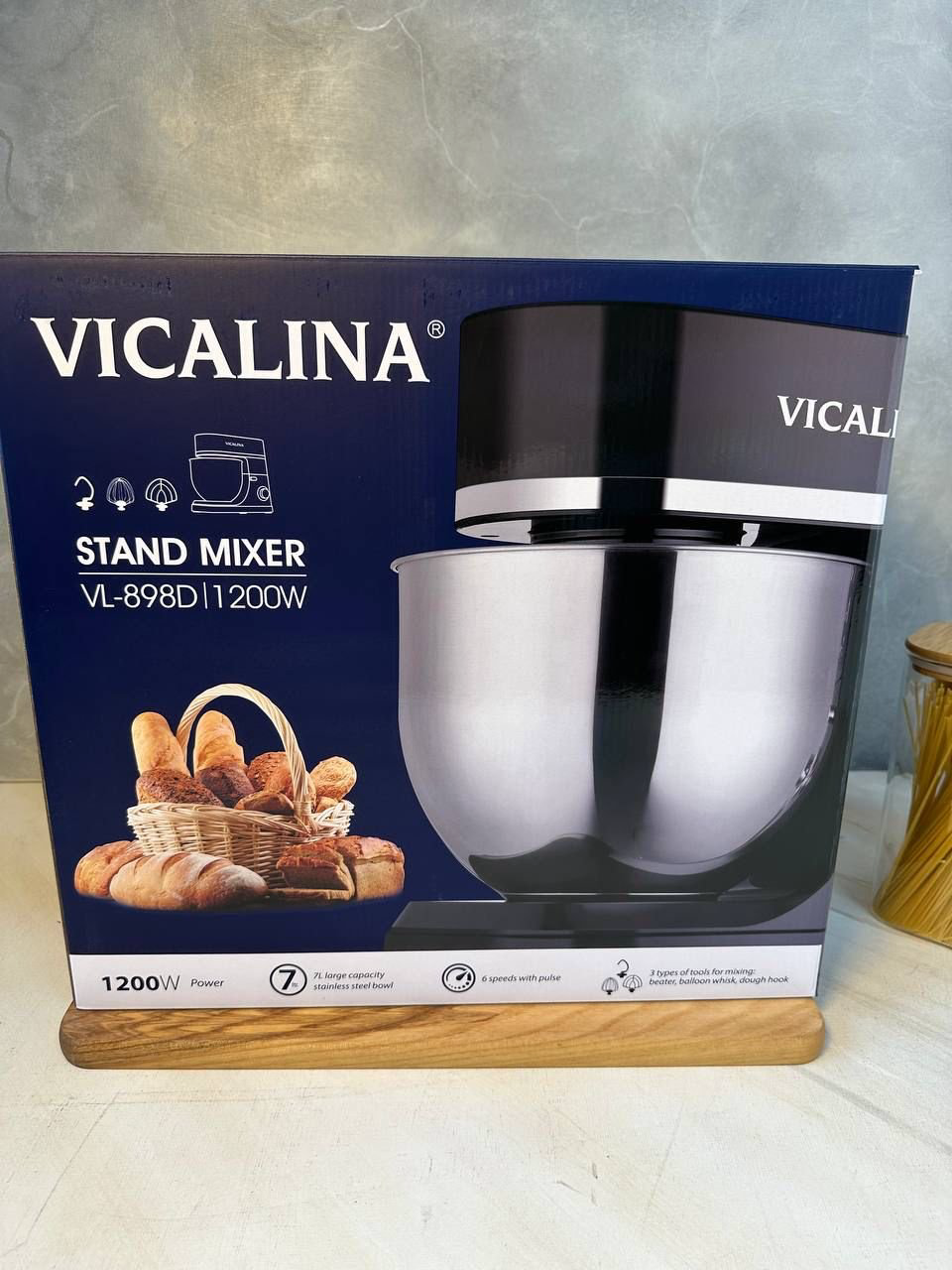 Тестомес Vicalina VL-898D серебристый купить,58000
