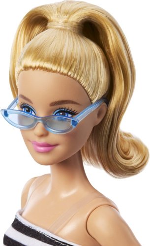 Кукла-модель Barbie Fashionistas. Барби в черно-белом наряде HRH11, 27 см