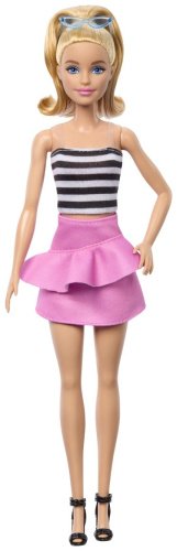 Кукла-модель Barbie Fashionistas. Барби в черно-белом наряде HRH11, 27 см