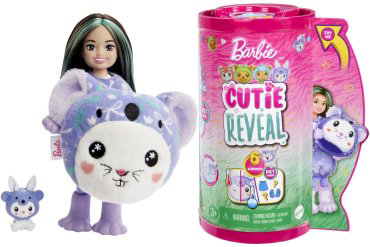 Кукла-модель Barbie Cutie Reveal. Игровой набор Челси Кролик в Коале HRK310, 14 см купить,NaN