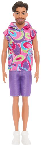 Кукла-модель Barbie Fashionistas. Кен в цветной футболке HRH260, 30 см купить,NaN