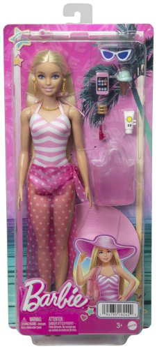 Кукла-модель Barbie Кукла в пляжном образе HPL730, 27 см
