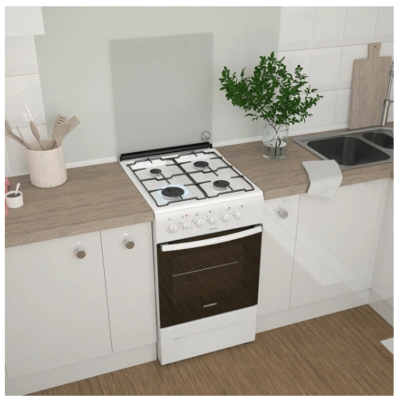 Комбинированная плита Дарина F KM341 304 W Белый - ForteMarket Комбинированная плита Дарина F KM341 304 W Белый купить,154990