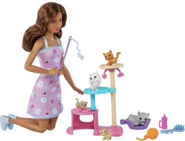 Кукла-модель Barbie Барби с котятами HHB700, 29 см купить,NaN