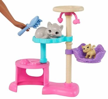 Кукла-модель Barbie Барби с котятами HHB700, 29 см