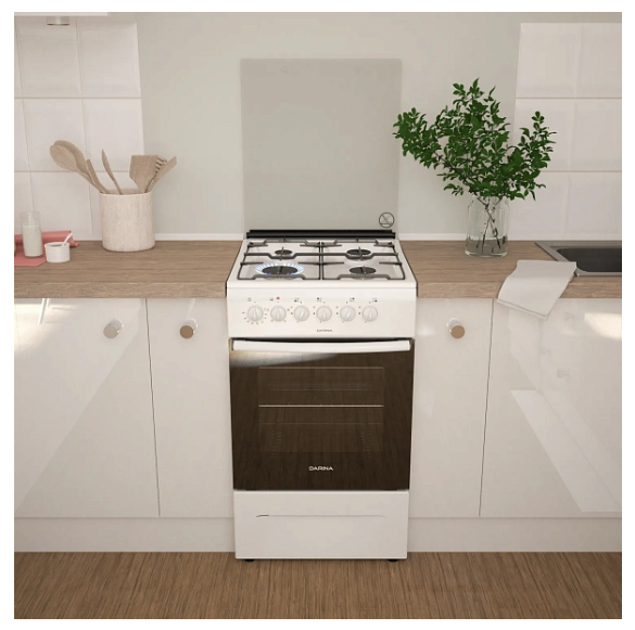 Комбинированная плита Дарина F KM341 304 W Белый - ForteMarket Комбинированная плита Дарина F KM341 304 W Белый купить,154990