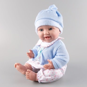 Kaifan Toys 66845B Пупс в голубой шапочке 39 см