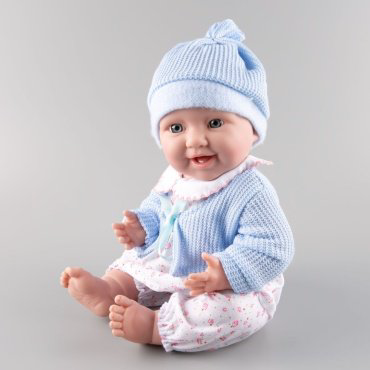 Kaifan Toys 66845B Пупс в голубой шапочке 39 см