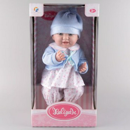 Kaifan Toys 66845B Пупс в голубой шапочке 39 см