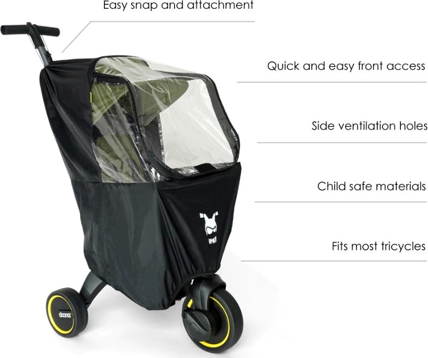 Дождевик для коляски Doona черный
