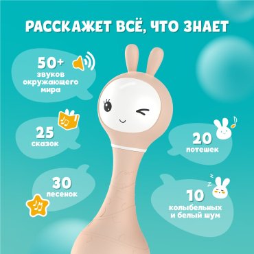 Интерактивная игрушка Alilo Умный зайка R1 пластик купить,NaN