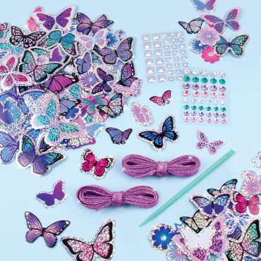 Набор для творчества Make It Real для обуви Sticker Chic: Butterfly Bling 1325MR, мультиколор