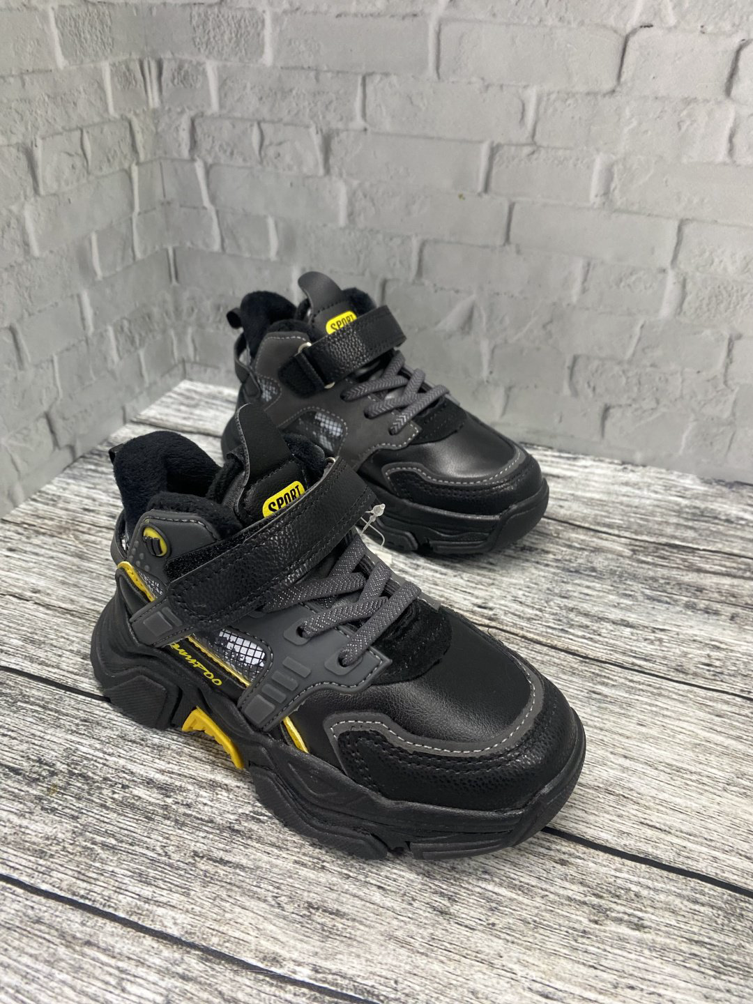 Полуботинки Tom.m желтый, черный купить,NaN