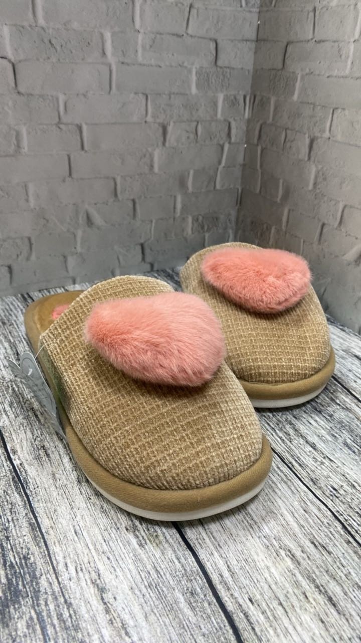 Тапочки Plaazzo коричневый, розовый купить,NaN