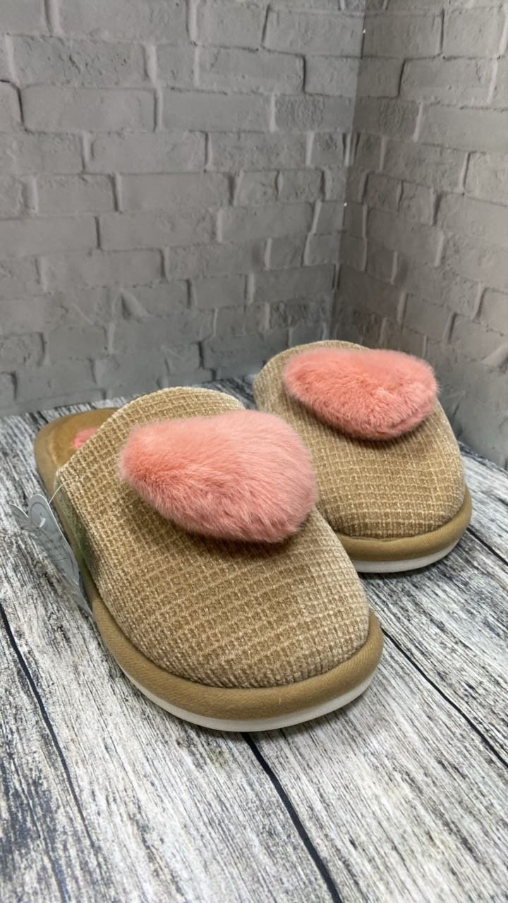 Тапочки Plaazzo коричневый, розовый купить,NaN