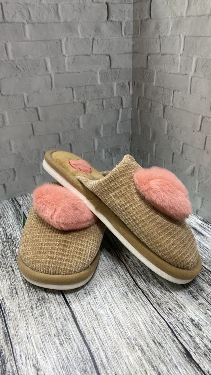Тапочки Plaazzo коричневый, розовый купить,NaN