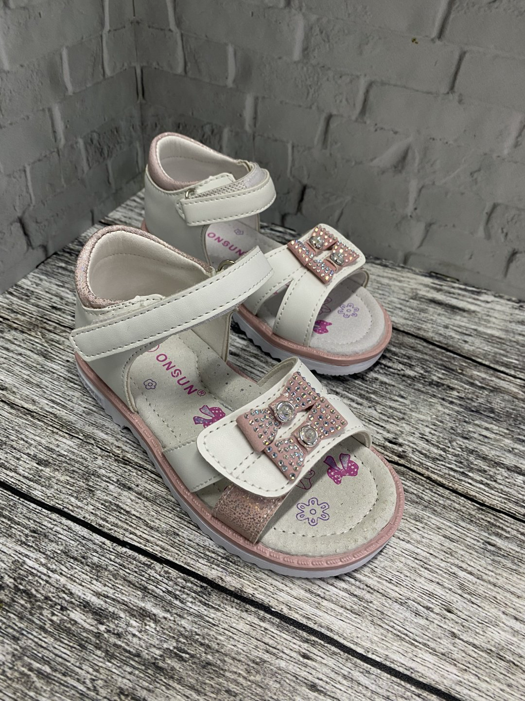 Сандалии TM”Onsun “ белый, розовый купить,NaN